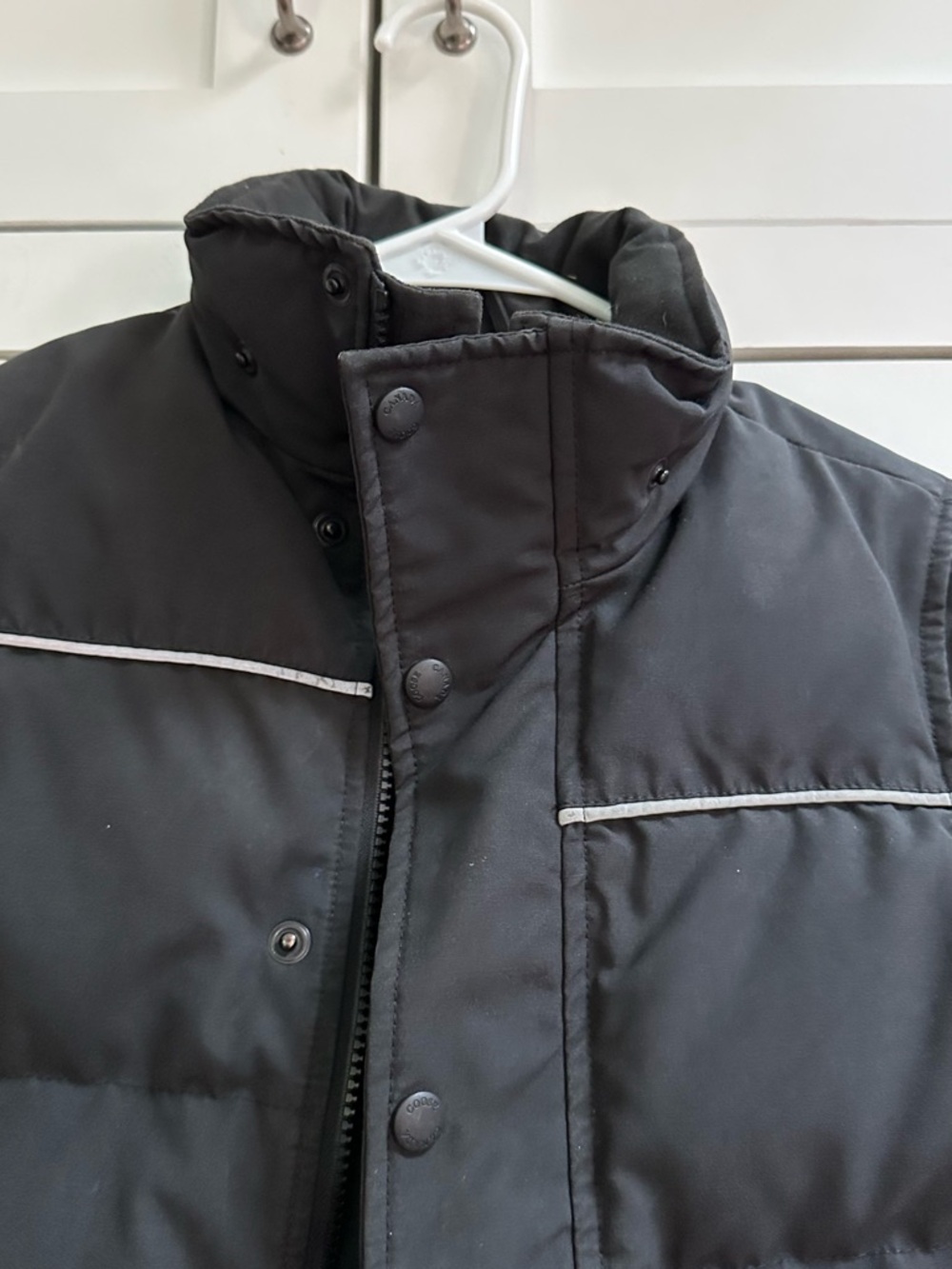 Canada Goose Kids Black Puffer Coat with Reflective Trim - Picture 2 of 14